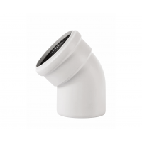 Отвод с раструбом 110х45°, белый, Ostendorf Skolan dB 335120