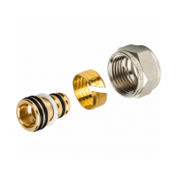 STOUT Фитинг компрессионный для труб PE-X/AL/PE-X 16х2,0х1/2" STOUT Фитинг компрессионный для труб PE-X/AL/PE-X 16х2,0х1/2"