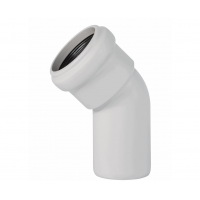 Отвод с раструбом 58х45°, белый, Ostendorf Skolan dB 332120