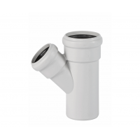 Тройник двухраструбный 78х58/45°, белый, Ostendorf Skolan dB 333210