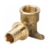 STOUT Угольник настенный с креплением, 25х3/4" ВР