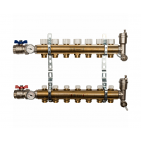 STOUT Коллектор из латуни в сборе без расходомеров1"/3/4"x7вых.
