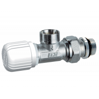 FAR Угловой терморегулирующий вентиль 1/2" горизонт.букса (подключение - резьба М24х19)