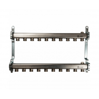 STOUT Коллектор из нержавеющей стали для радиаторной разводки 1"/3/4"x10вых. STOUT Коллектор из нержавеющей стали для радиаторной разводки 1"/3/4"x10вых.