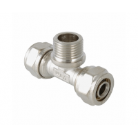 VALTEC Тройник обжимной (с переходом на НР) 20 х 1/2" НР х 20