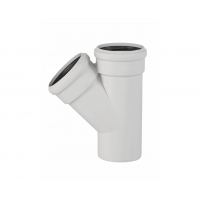Тройник двухраструбный 110х110/45°, белый, Ostendorf Skolan dB 335200