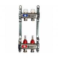 STOUT Коллектор из нержавеющей стали с расходомерами 1"/3/4"x2вых.
