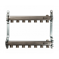 STOUT Коллектор из нержавеющей стали для радиаторной разводки 1"/3/4"x7вых.