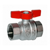 Шаровой кран латунный полнопр. 1/2"ВР, ручка-бабочка, Giacomini R851X023