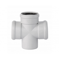 Крестовина одноплоскостная трехраструбная 110х110/87°, белая, Ostendorf Skolan dB 335900