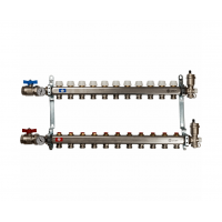STOUT Коллектор из нержавеющей стали в сборе без расходомеров1"/3/4"x11вых.