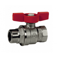 Шаровой кран латунный полнопр. 3/4"ВР-НР, ручка-бабочка, Giacomini R854X024 Шаровой кран латунный полнопр. 3/4"ВР-НР, ручка-бабочка, Giacomini R854X024