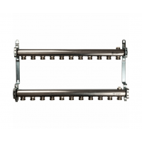 STOUT Коллектор из нержавеющей стали для радиаторной разводки 1"/3/4"x11вых. STOUT Коллектор из нержавеющей стали для радиаторной разводки 1"/3/4"x11вых.