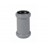 Муфта двойная (с упором) ПП 50 мм, серая, Ostendorf 112510