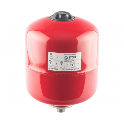 Расширительный бак для отопления STOUT STH-0004, вертикальный, 8 л., красный купить в Казани