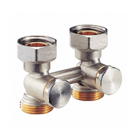 Узел нижнего подключения для 2-хтрубн. сист., 3/4"ВРх3/4"НР «евроконус», прямой,Giacomini R387X002