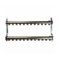 STOUT Коллектор из нержавеющей стали для радиаторной разводки 1"/3/4"x12вых.