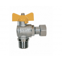 Кран шаровый угловой с накидной гайкой для газа (бабочка) ITAP 1/2"
