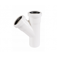 Тройник ПП 50/50/45°, белый, Ostendorf HT 559620