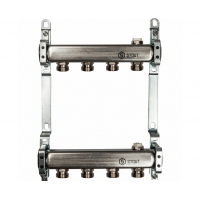 STOUT Коллектор из нержавеющей стали для радиаторной разводки 1"/3/4"x4вых. STOUT Коллектор из нержавеющей стали для радиаторной разводки 1"/3/4"x4вых.