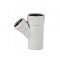 Тройник двухраструбный 110х78/45°, белый, Ostendorf Skolan dB 335210