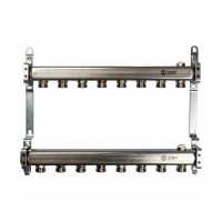 STOUT Коллектор из нержавеющей стали для радиаторной разводки 1"/3/4"x8вых. STOUT Коллектор из нержавеющей стали для радиаторной разводки 1"/3/4"x8вых.