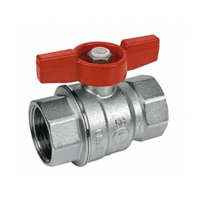 Шаровой кран латунный стандарт. 3/4"ВР-ВР, ручка-бабочка, Giacomini R251X004